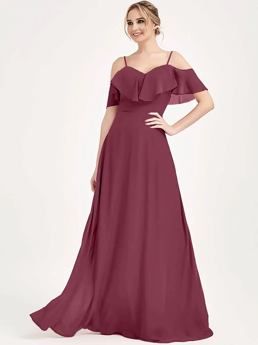 1 Of 3 Ways Cap Sleeve Mulberry Chiffon Convertible Bridesmaid Dress