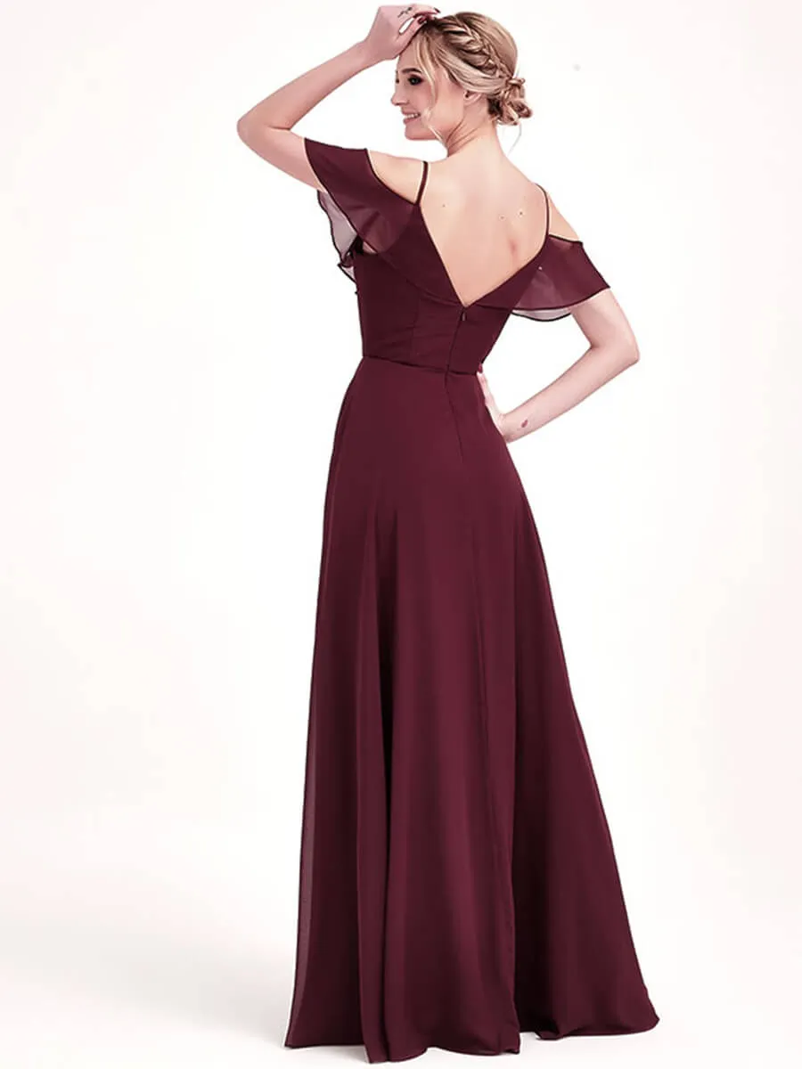 1 Of 3 Ways Chiffon Convertible Bridesmaid Dress Blush A Line Gown