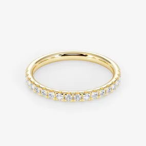 18K Gold 0.30 Carat Half Eternity Diamond Wedding Ring