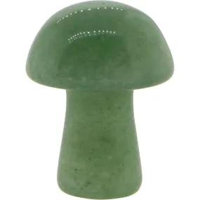 1" Mushroom Gemstone Carving - Green Aventurine