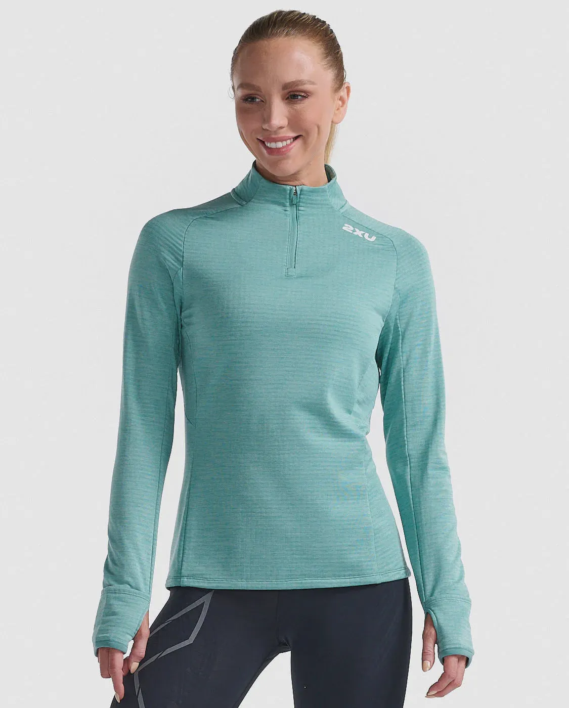 2XU Womens Ignition 1/4 Zip - Raft/White Reflective