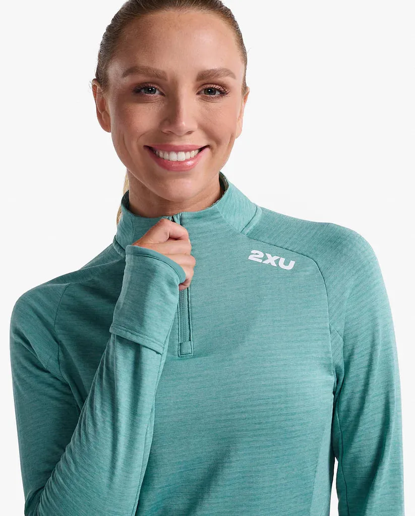 2XU Womens Ignition 1/4 Zip - Raft/White Reflective