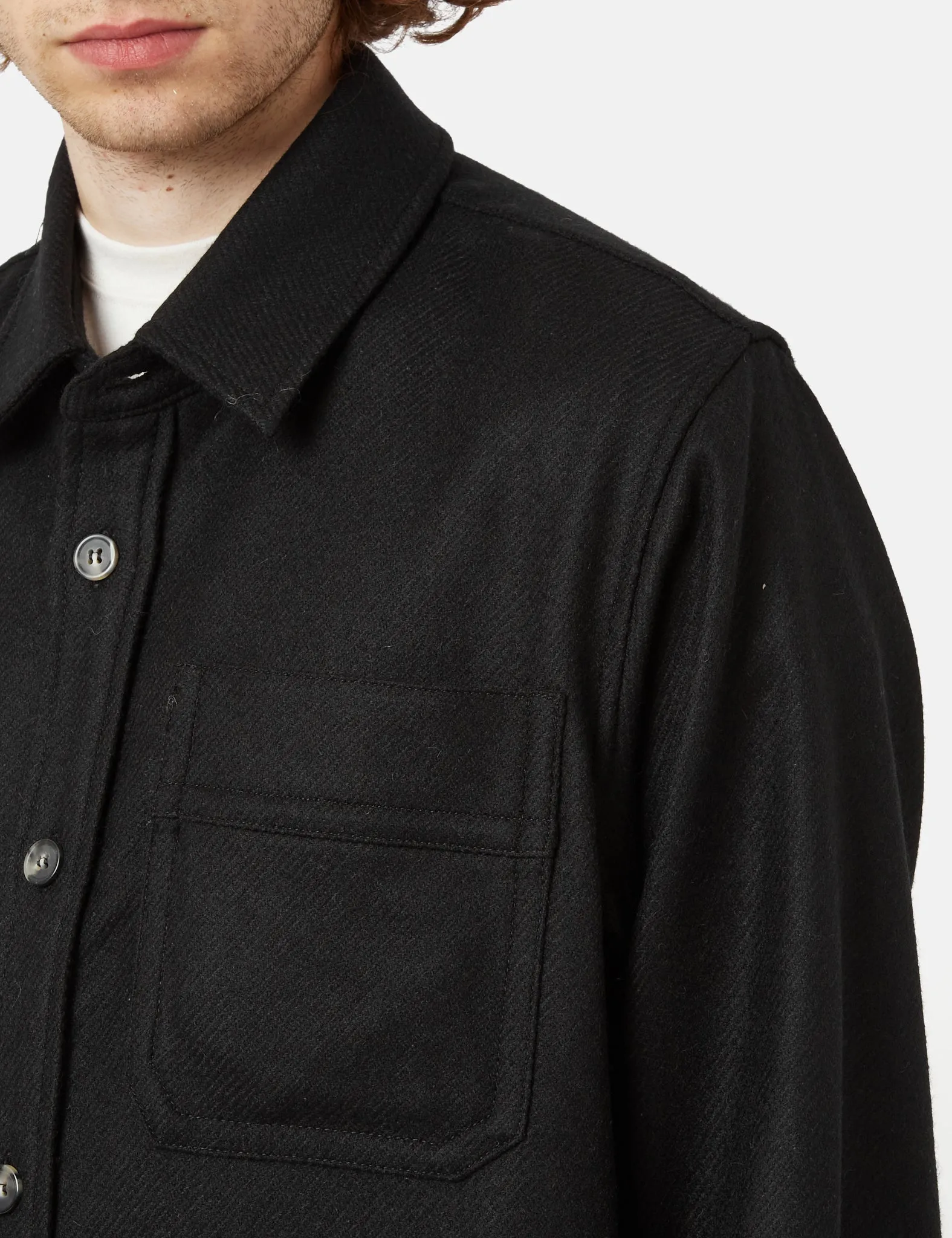 A.P.C. Basile Shirt (Recycled) - Black