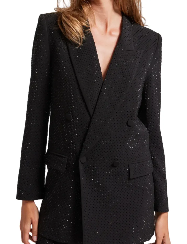 Baxter Crystal Blazer - Black