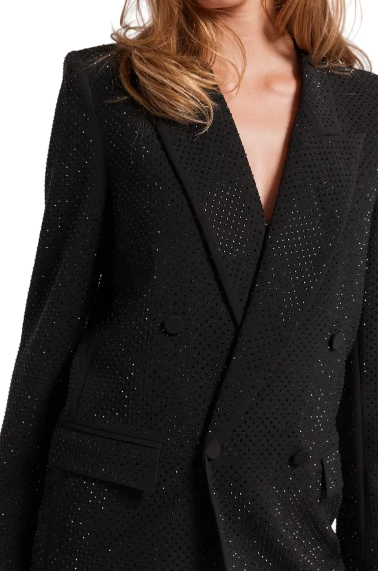 Baxter Crystal Blazer - Black