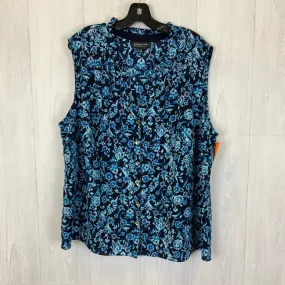 Black & Blue Top Sleeveless Jones New York, Size 3x