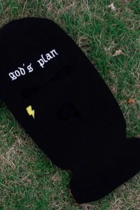 Black God's Plan Embroidery Print 3 Holes Ski Mask