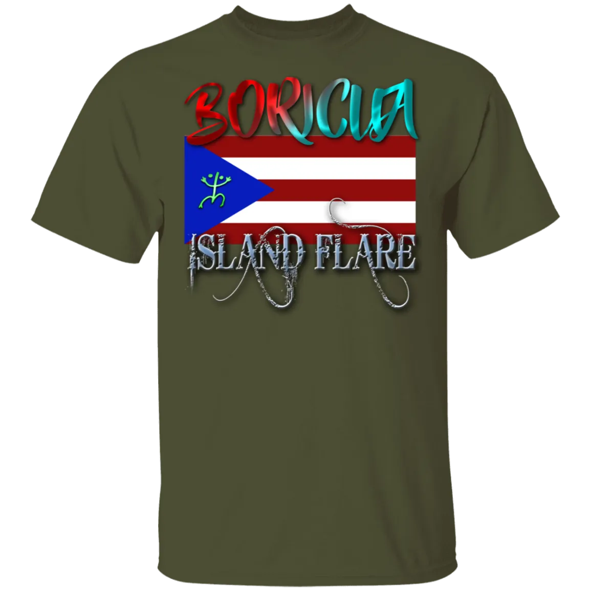 Boricua Island Flare 5.3 oz. T-Shirt