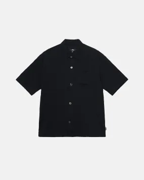 BOXY FLAT HEM SHIRT CRINKLED