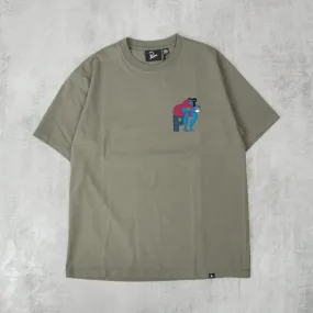 By Parra Insecure Days Tee - Greyish Green