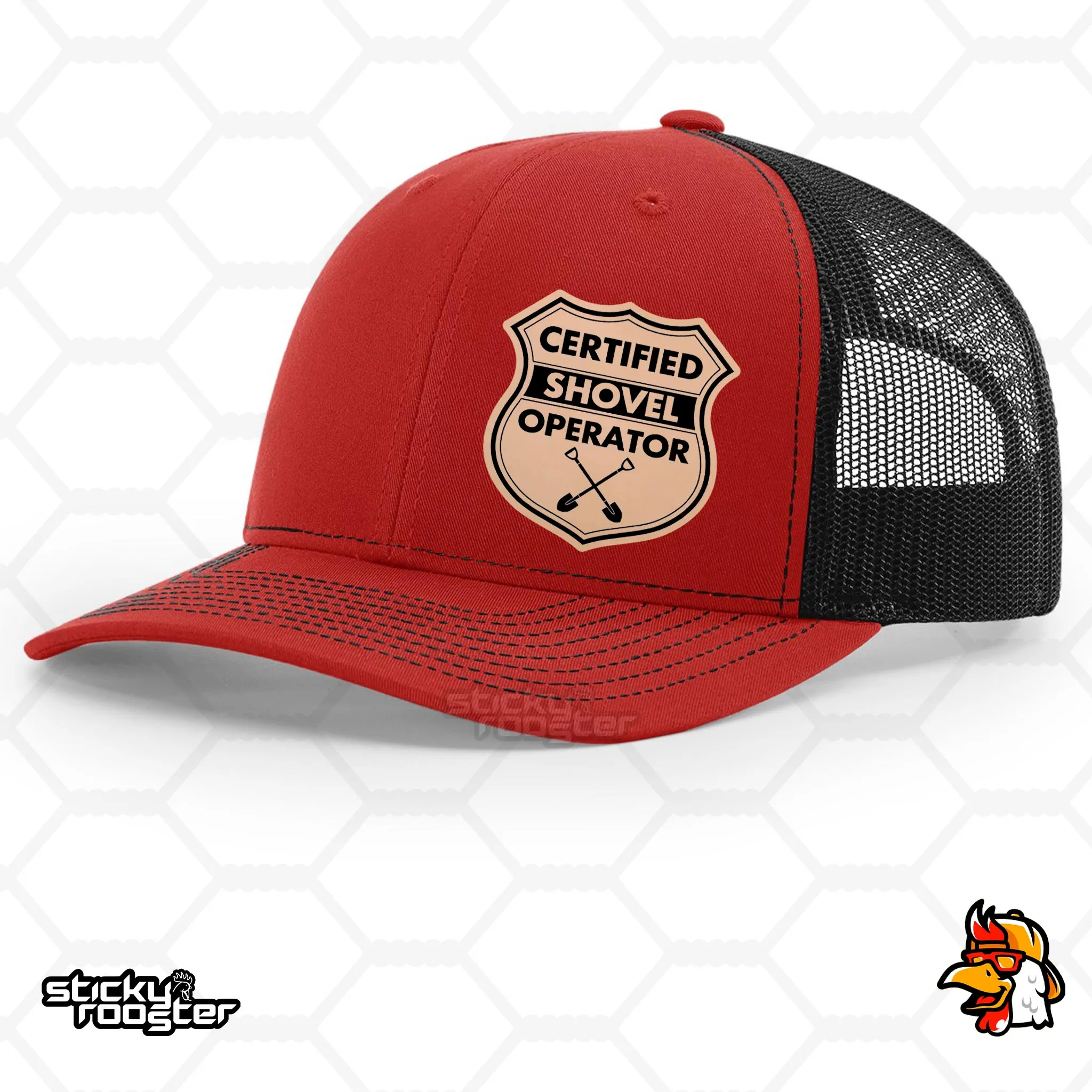 Certified Shovel Operator Leather Patch hat