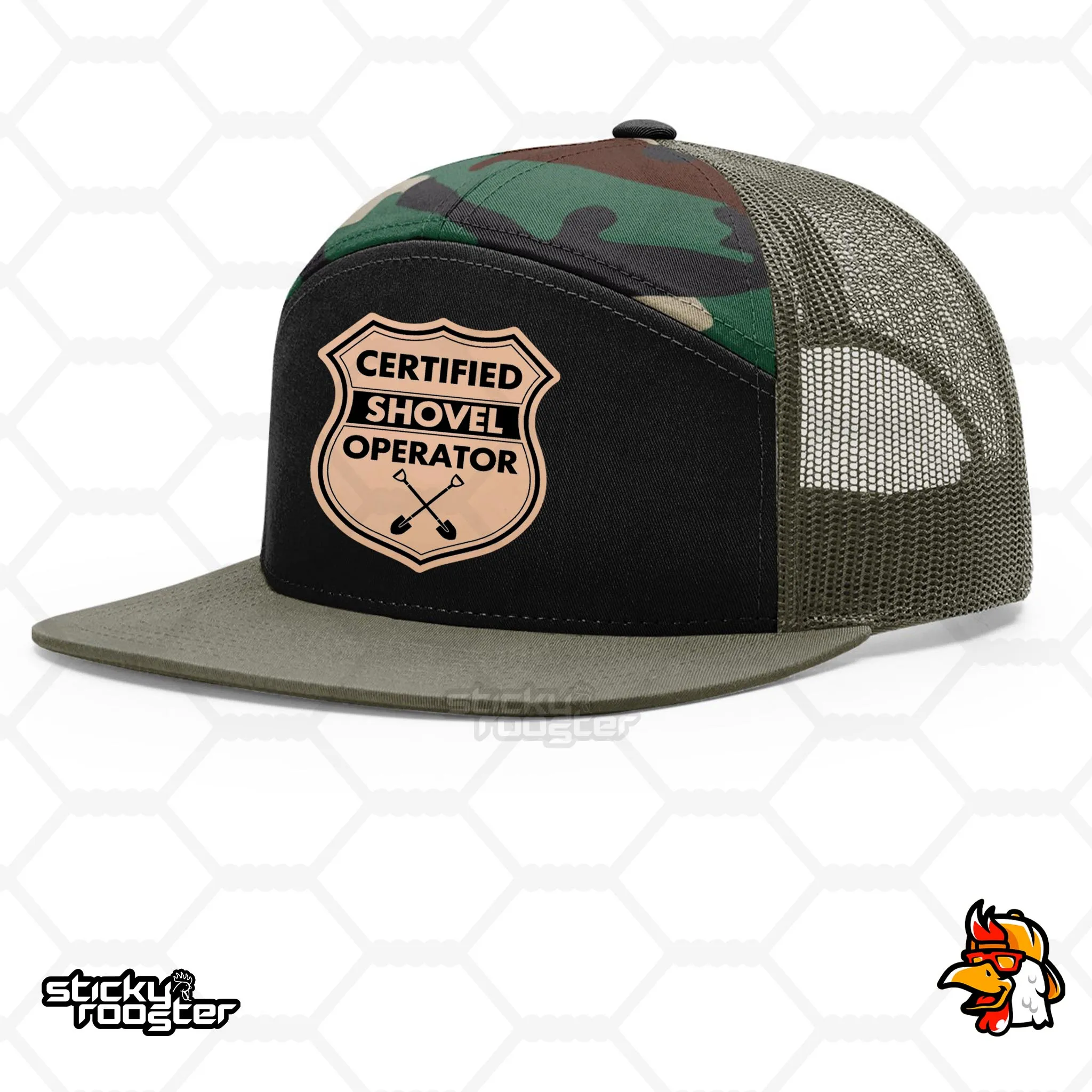 Certified Shovel Operator Leather Patch hat