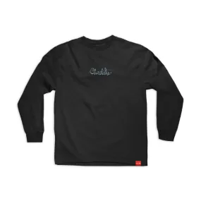 Chocolate Script L/S Tee - Black