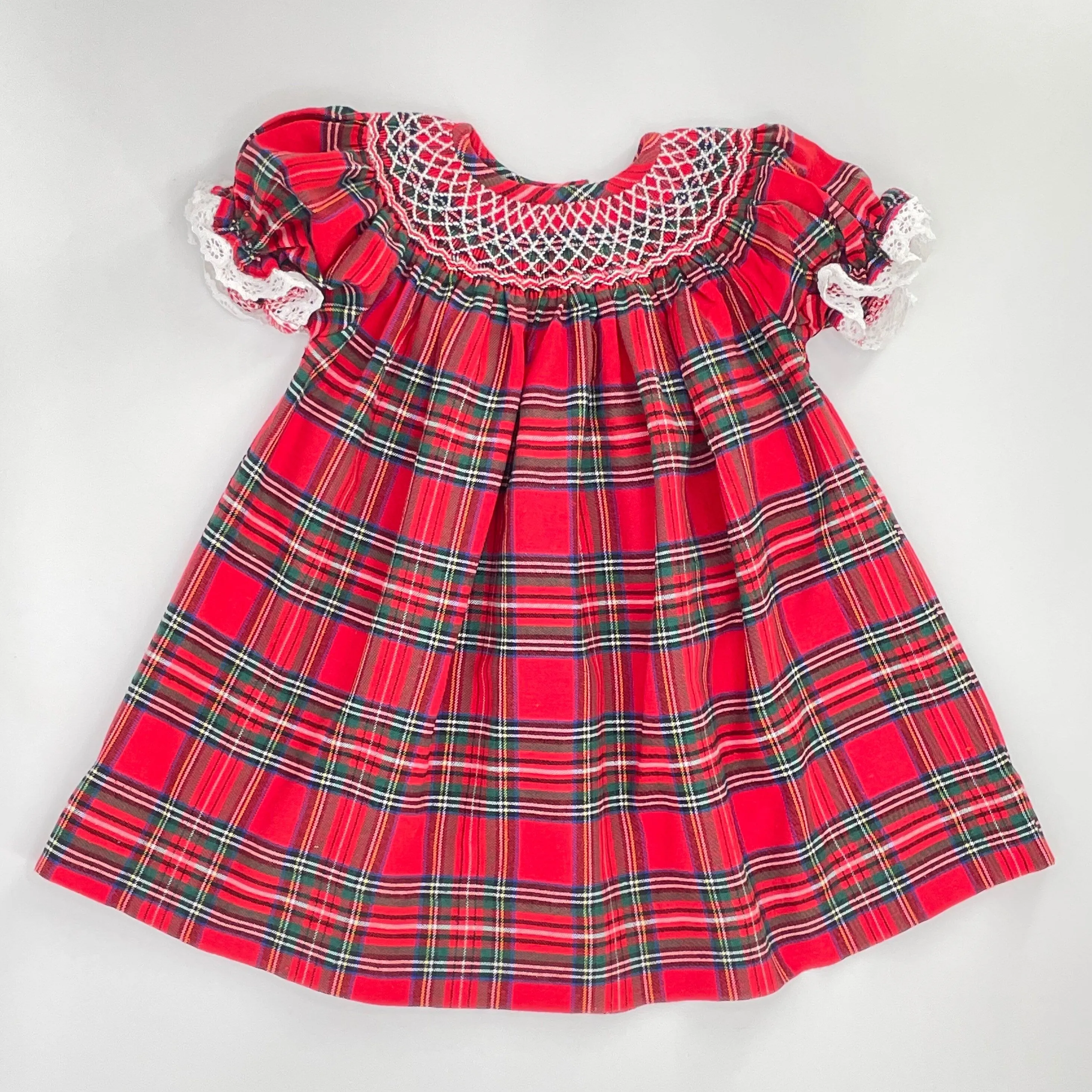 Christmas Plaid Bishop Dress