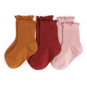 Cider Lettuce Trim Midi Sock 3-Pack