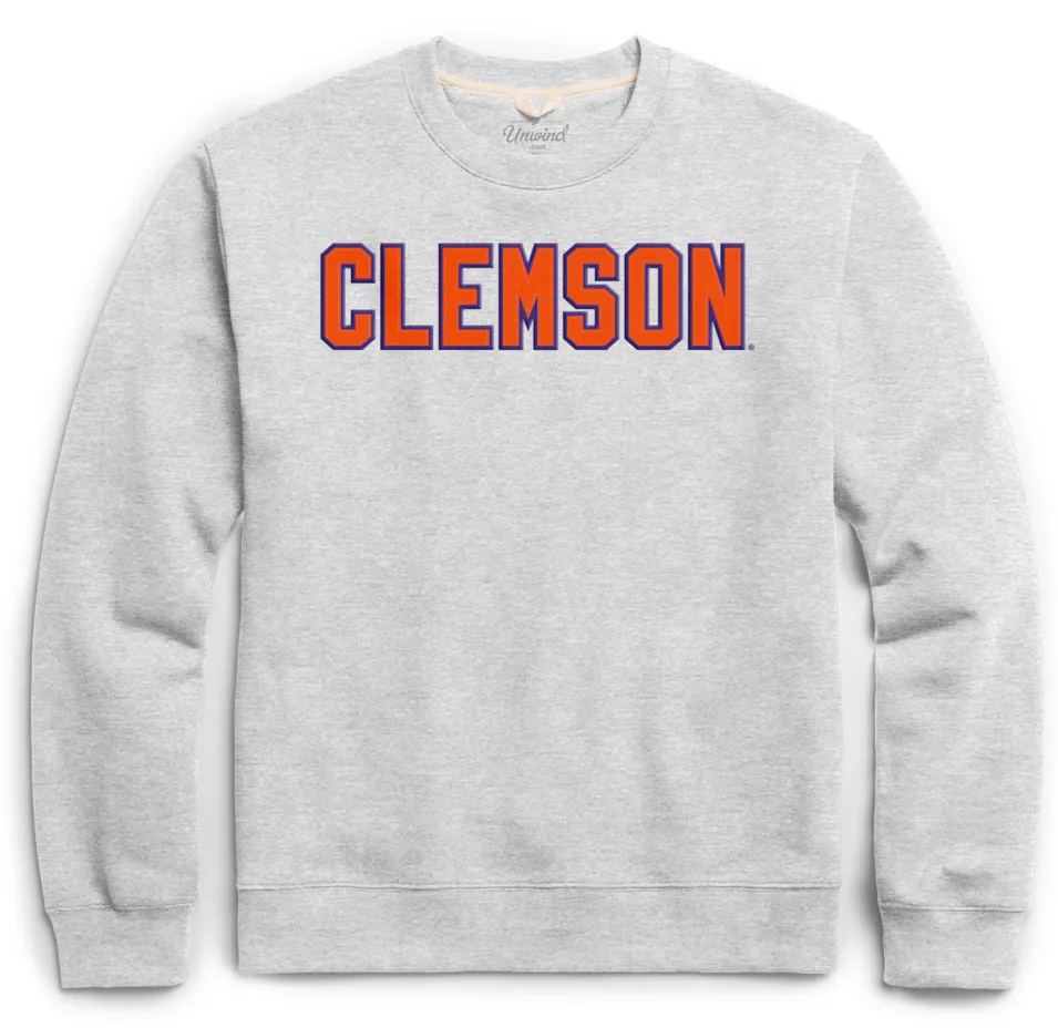 Clemson Essential Crew Gray