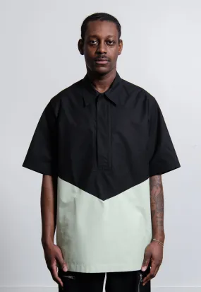 Cotton Canvas Shirt Black/Pastel Green JSMU601331