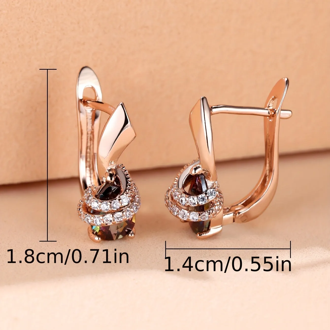 Crystal Rhinestone Hoop Earrings Simple Dangle Earrings For Women Girls Ear Jewelry Accessories