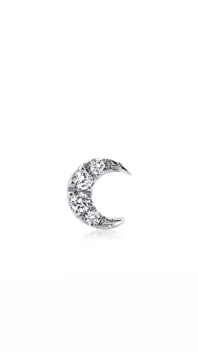 Diamond Moon Earring 14kt Gold