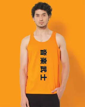 DJ Samurai Tank Top: Orange