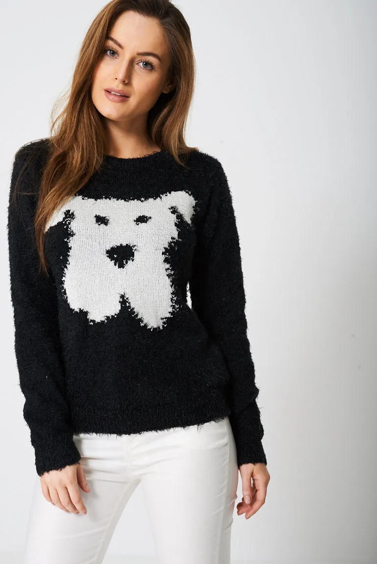 Dog Emoji Fluffy Jumper