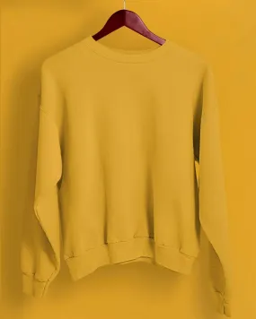 Drop Shoulder Sweatshirt: Mustard