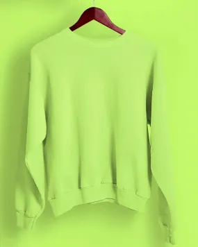 Drop Shoulder Sweatshirt: Neon Green