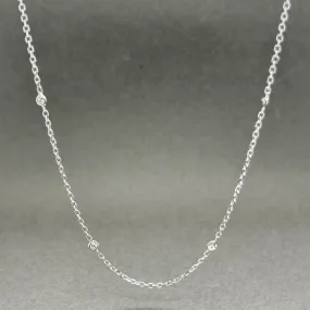 Estate 14K W Gold 0.35ctw G-H/VS2-SI1 Diamonds By The Yard Necklace