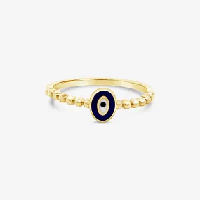 Evil Eye & Bead Detail Ring