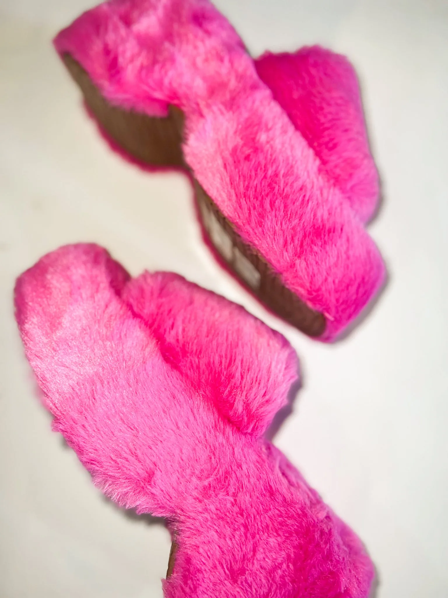 Fur Barbie Platform Wedges