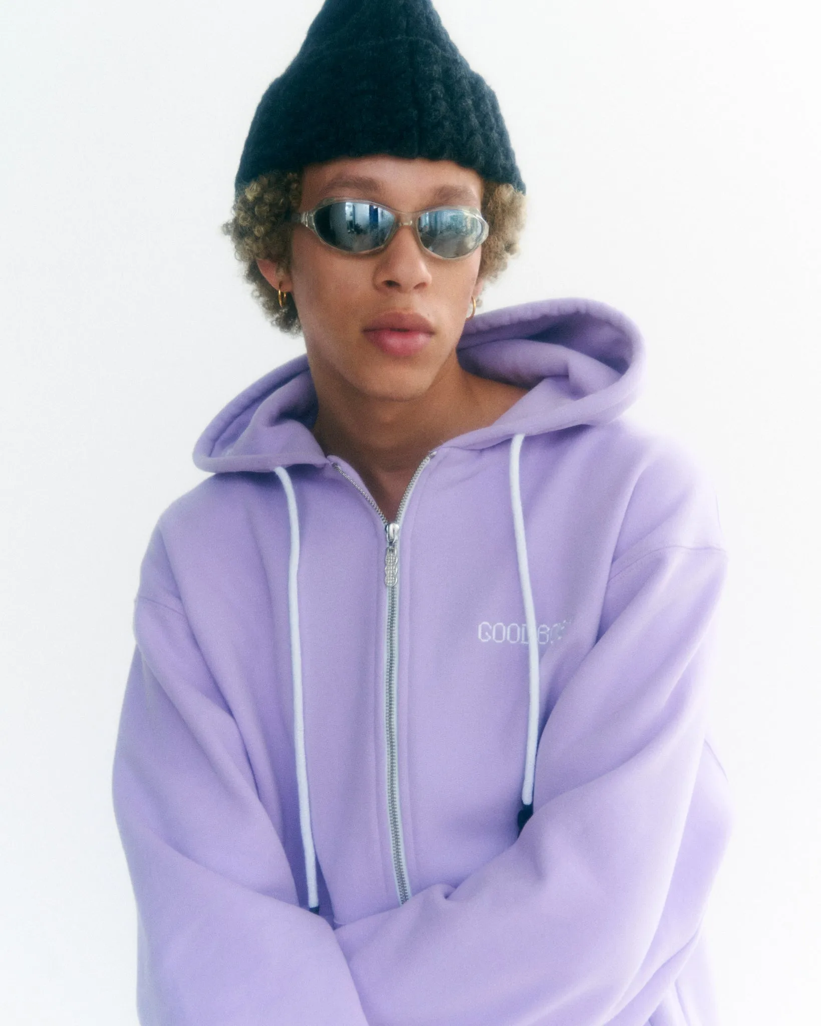 Goodbois Solar Zip Hoodie Lilac