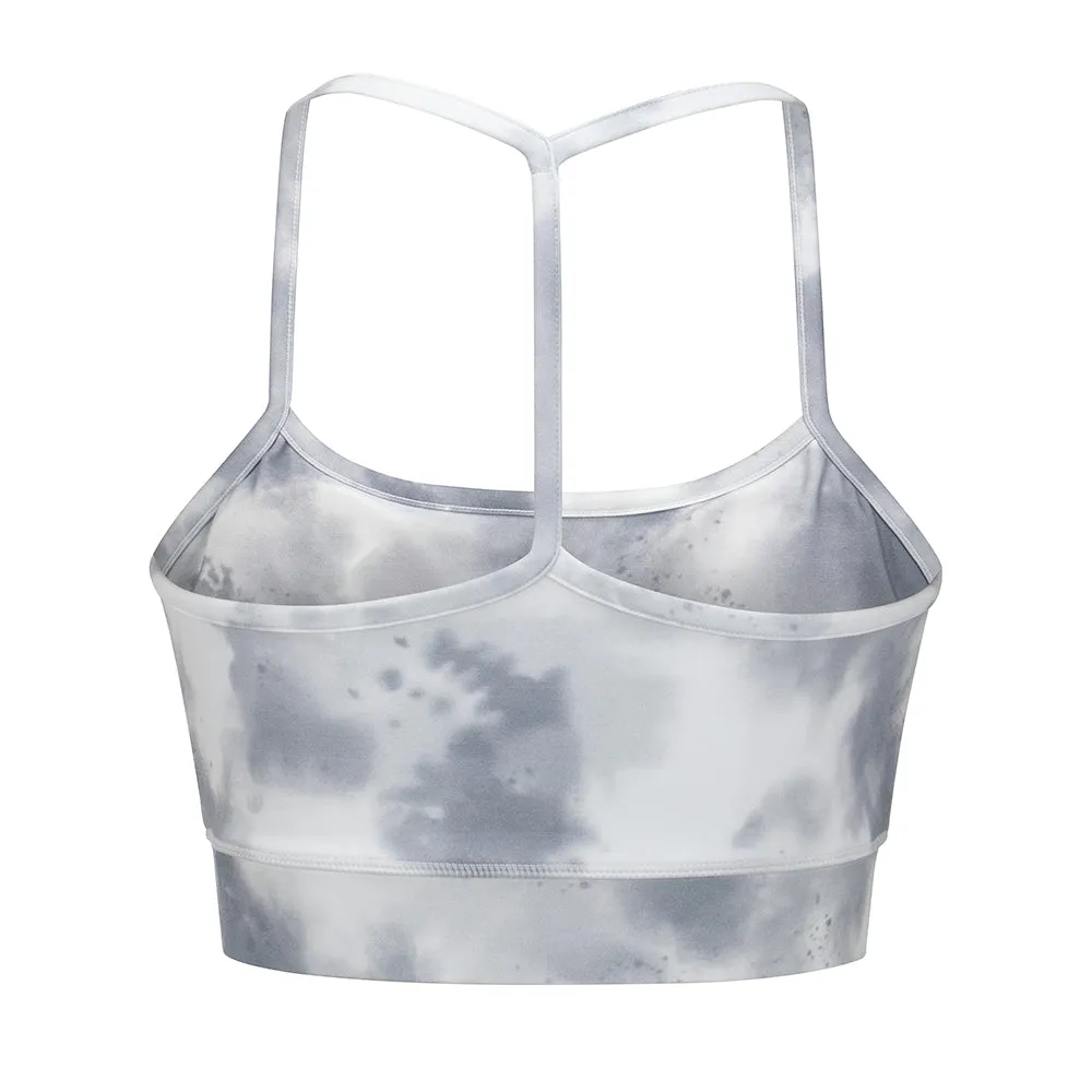 Grateful Dead | Sports Bra | Long Line Rainbow Bolt In Grey And White