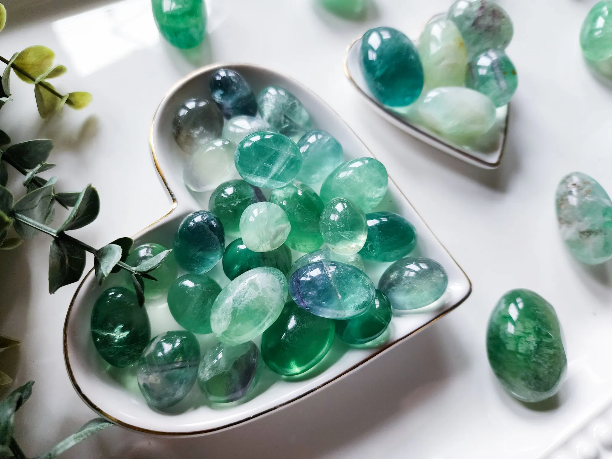 Green Fluorite Tumbled Stone