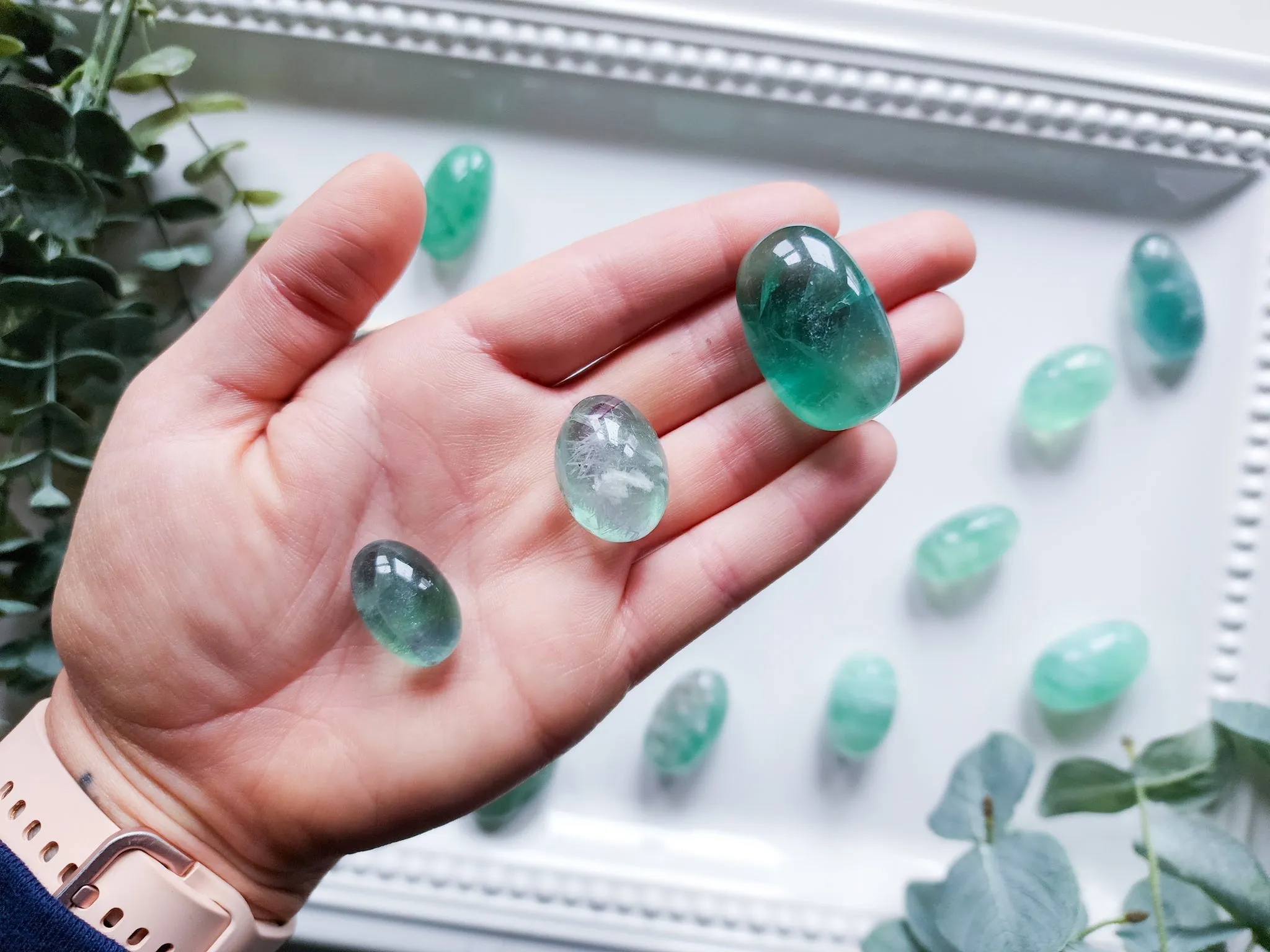 Green Fluorite Tumbled Stone