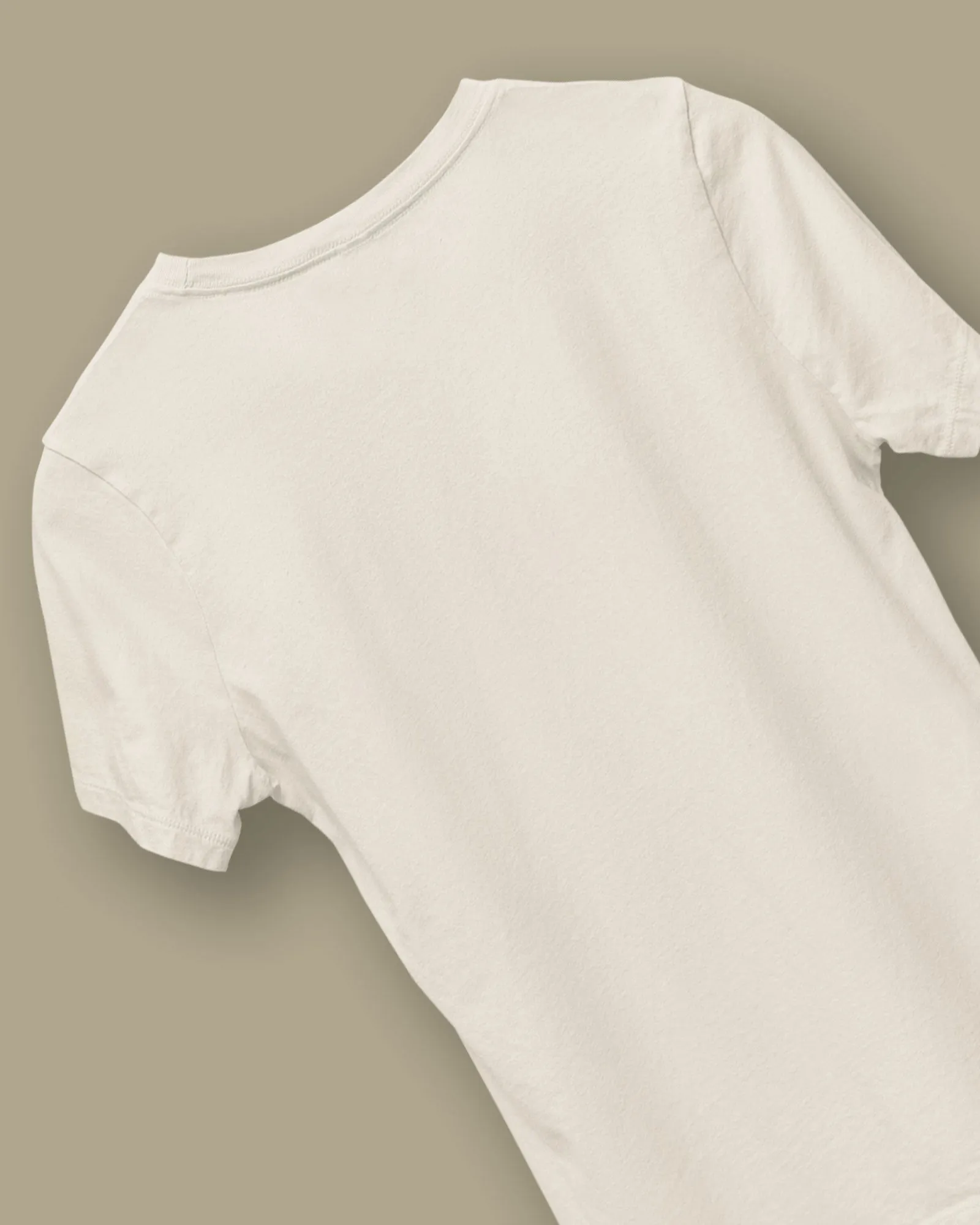 Half Sleeves Crew Neck: Pale Ivory