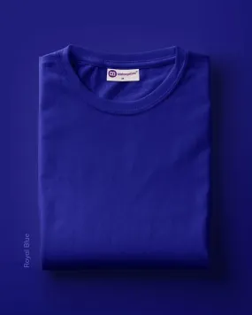 Half Sleeves Crew Neck: Royal Blue