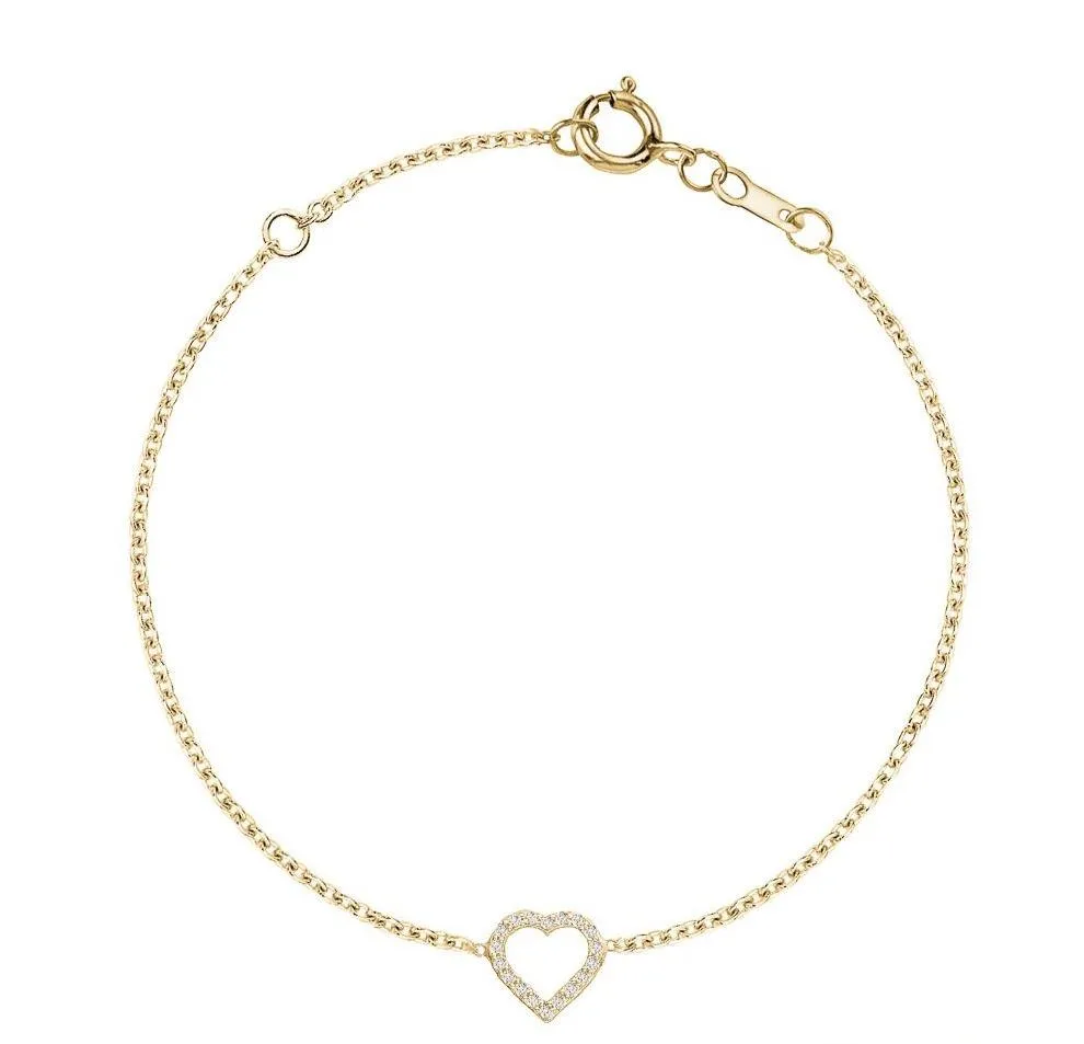 Heart Diamond Bracelet (0.10Ctw)