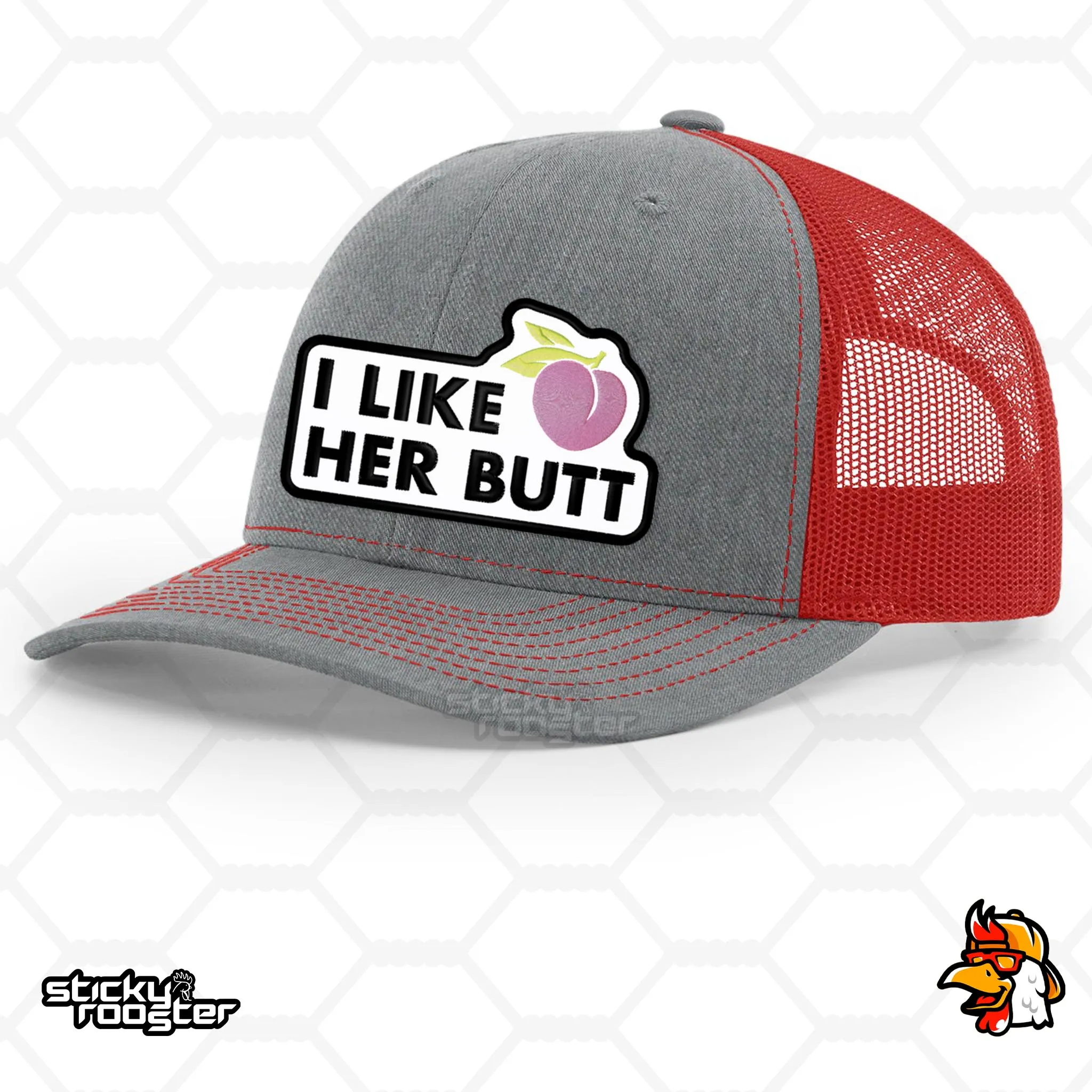 I Like Her Butt embroidered patch hat