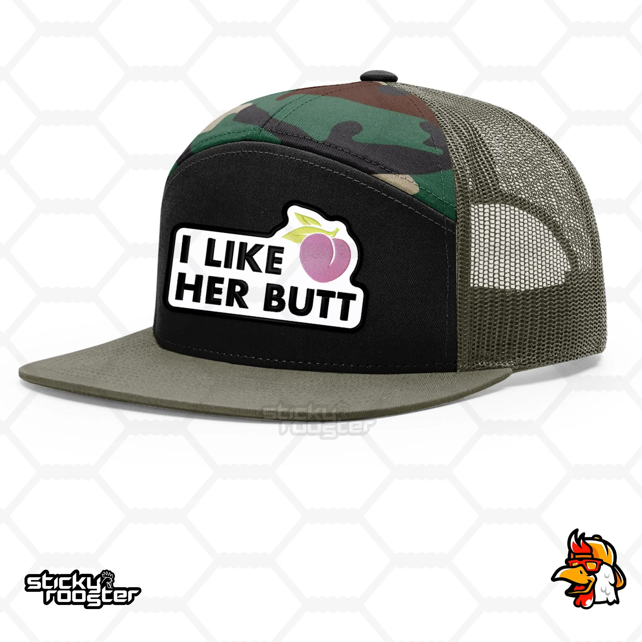 I Like Her Butt embroidered patch hat