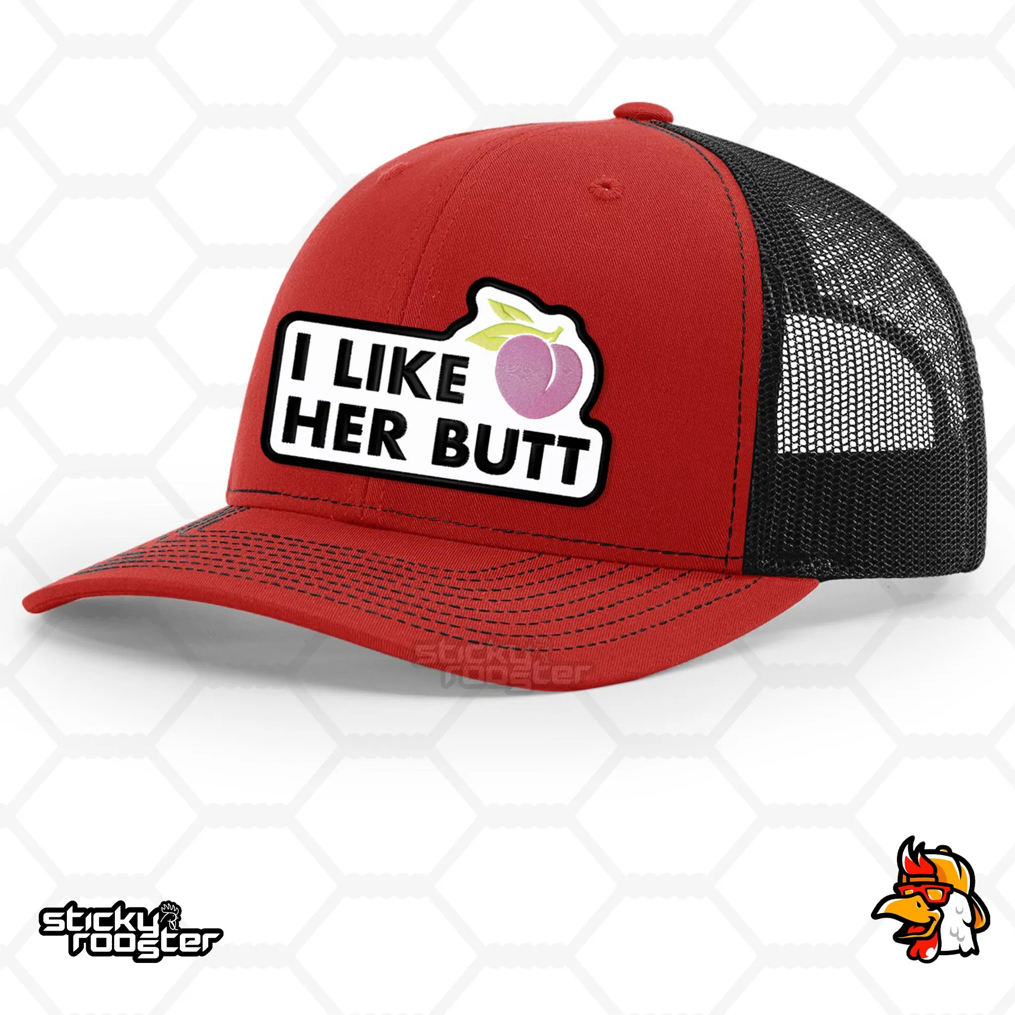 I Like Her Butt embroidered patch hat