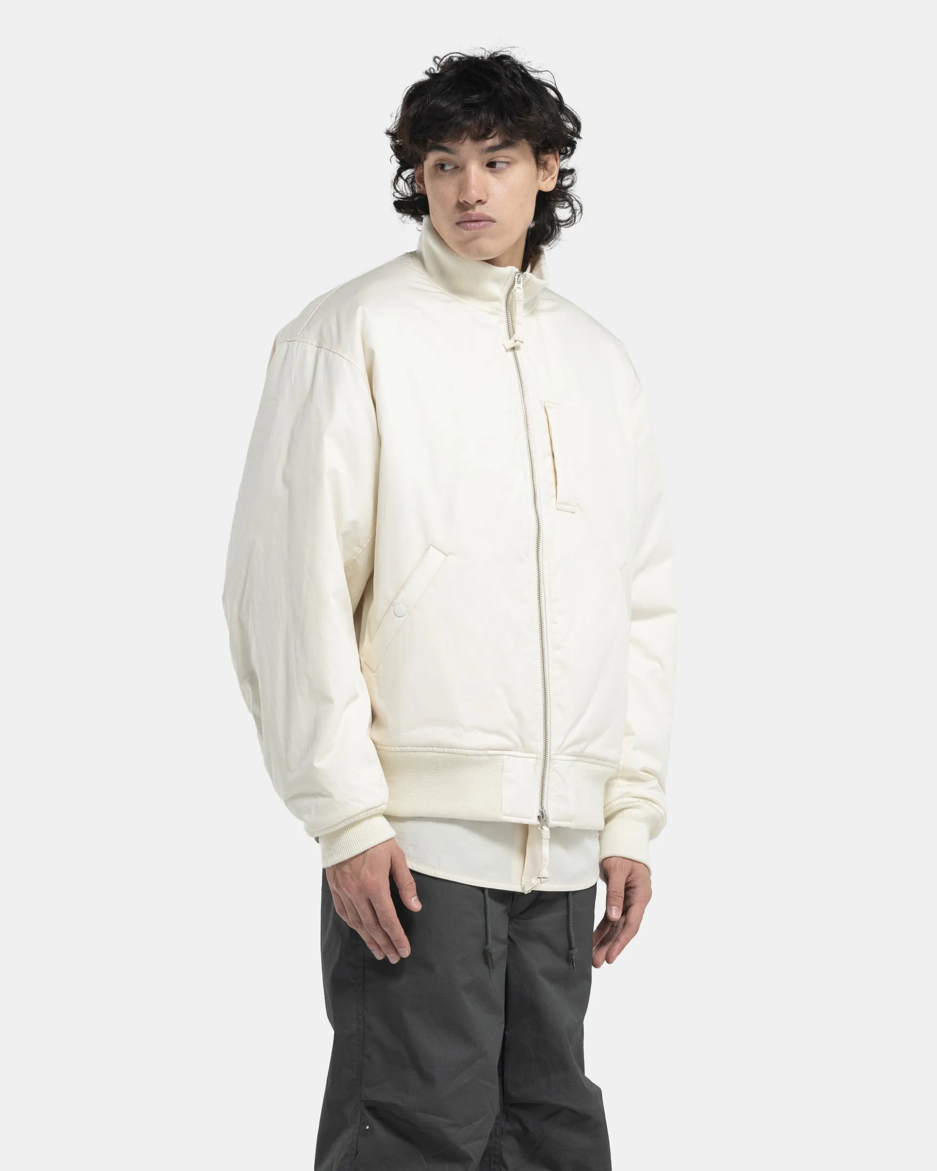 Insulated Varsity Jacket in Natural