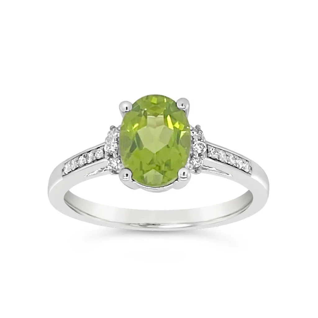 Irisa by Martin Binder Oval Peridot & Diamond Ring