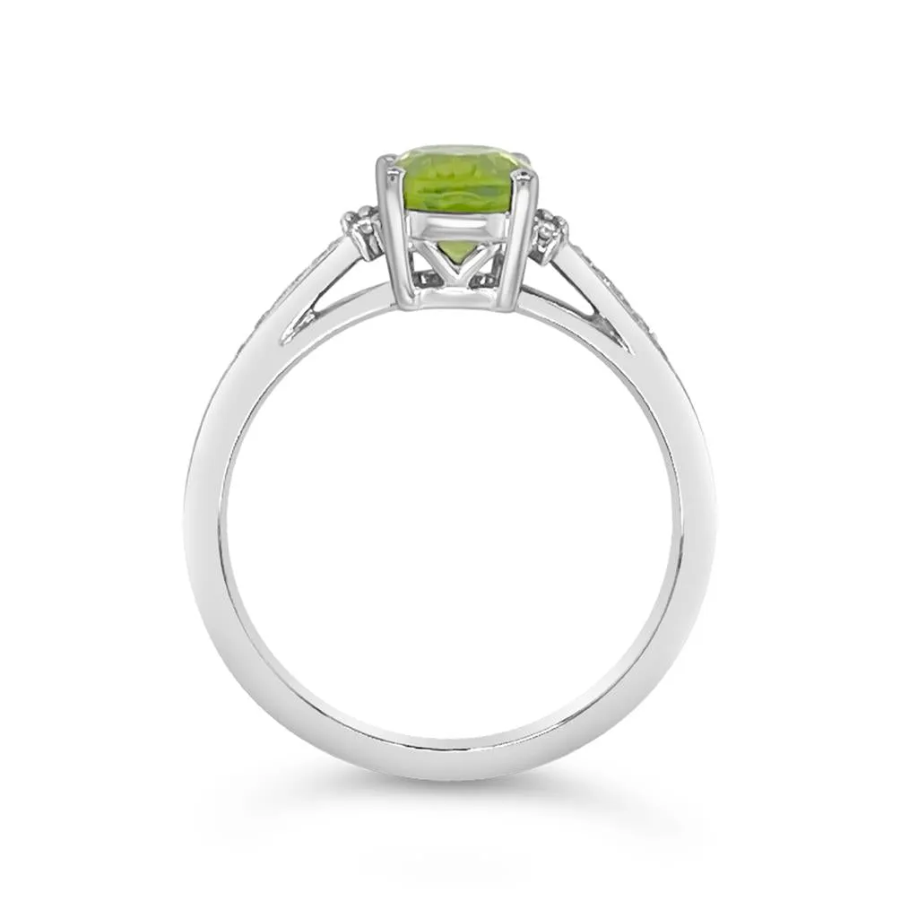 Irisa by Martin Binder Oval Peridot & Diamond Ring