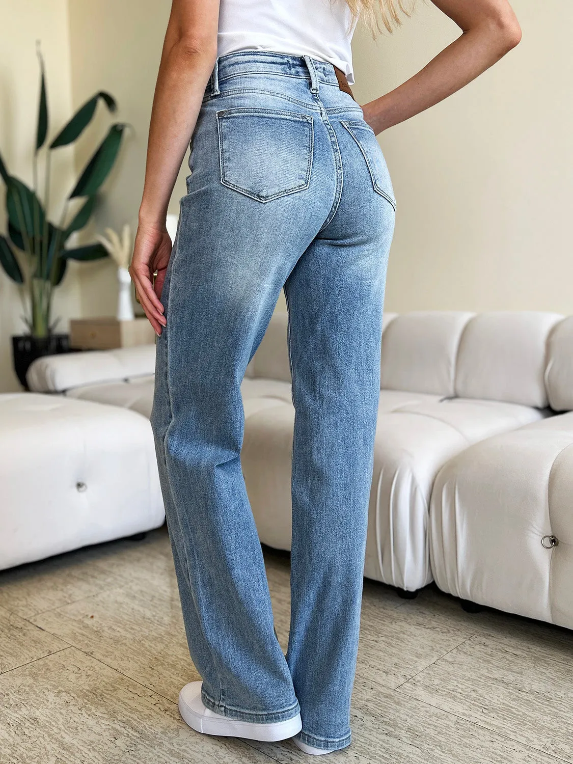 Judy Blue, High Waist Front Yoke Retro Wide Leg Jeans