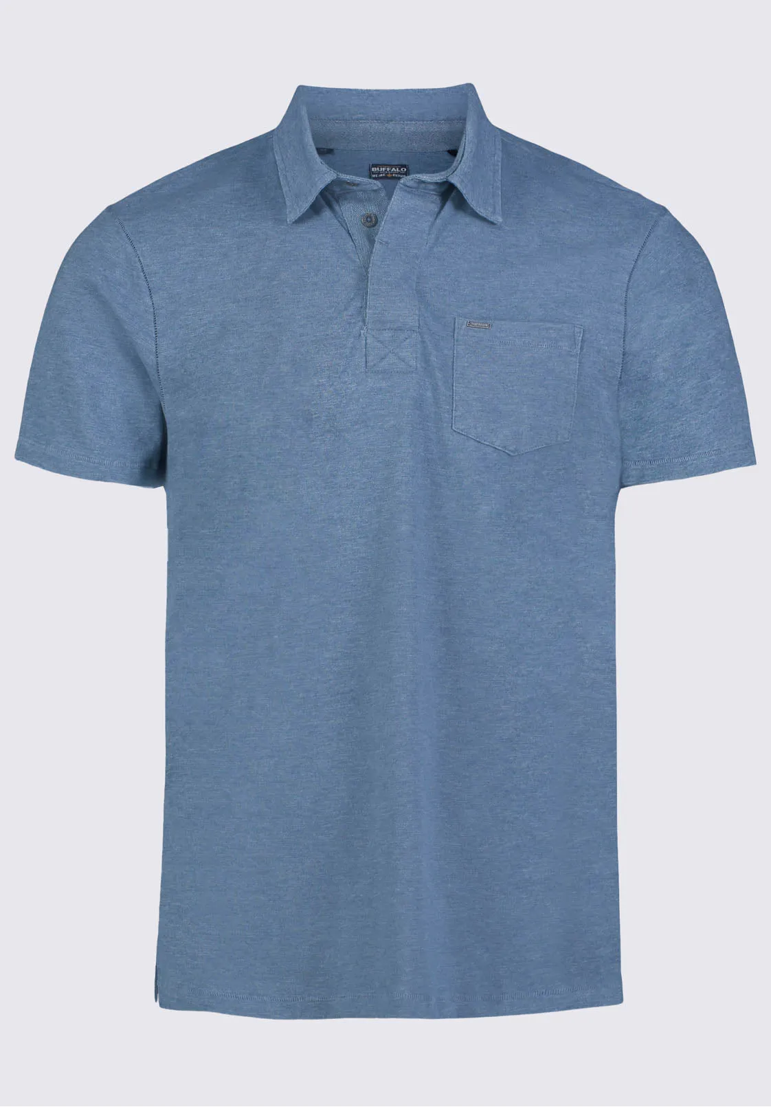 Kasper Men's Short Sleeve Polo in Mirage Blue - BM24233