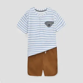 Kids Soft Cotton Striped Henly Suit