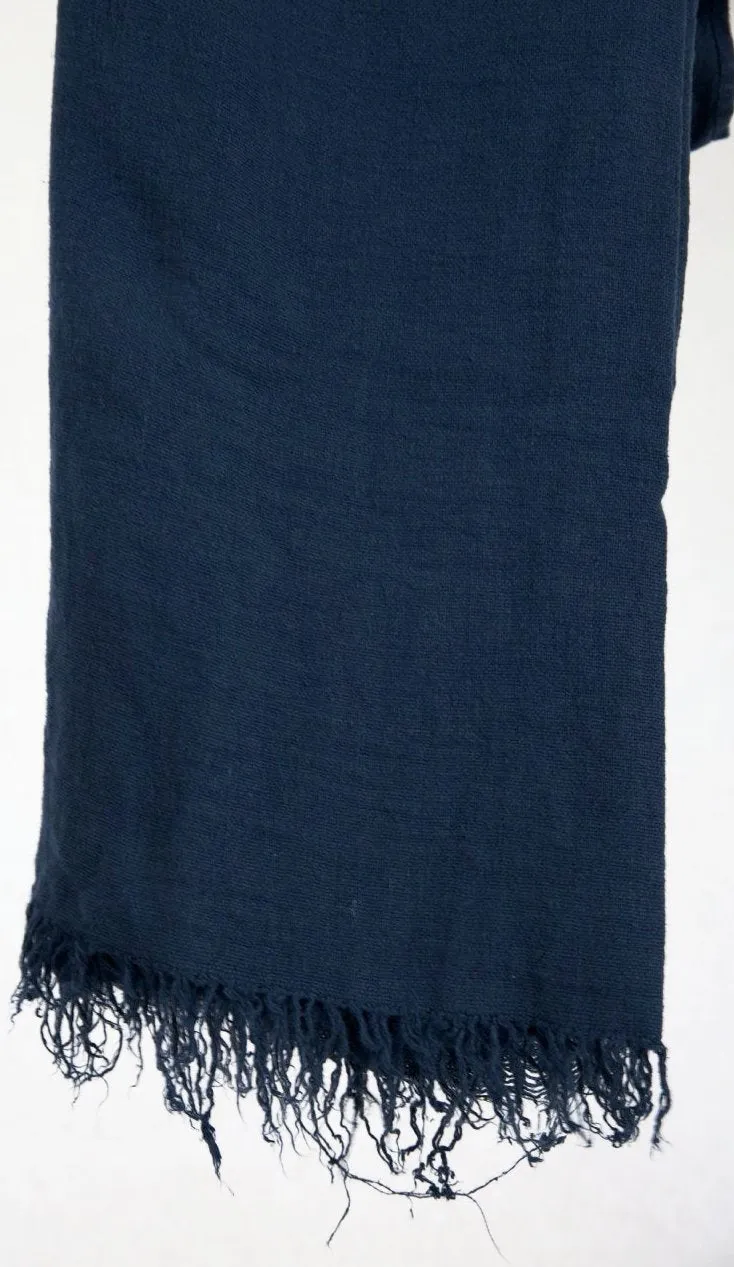 Linen Throw Indigo Large