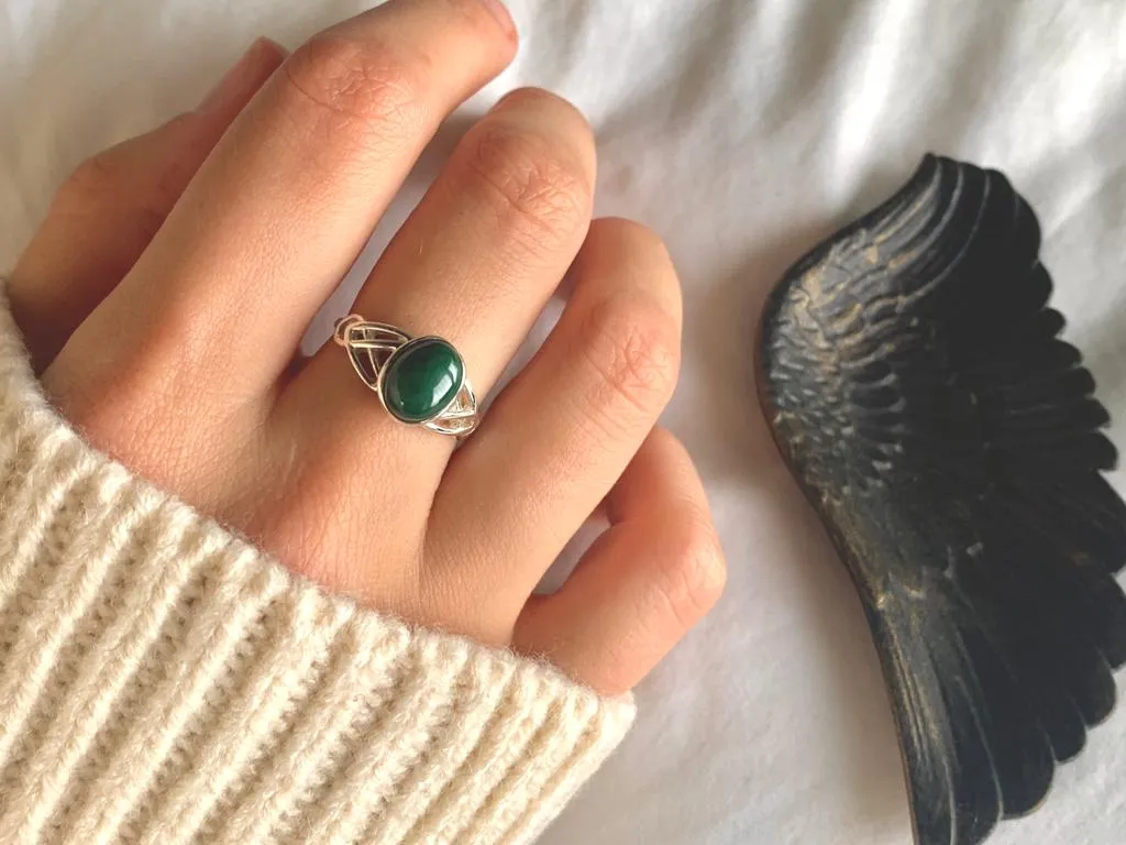 Malachite Brigid Ring