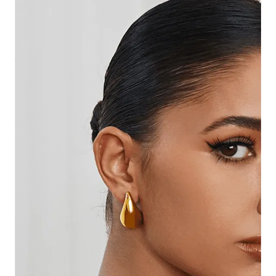 Mega Tear Drop Hoopish Earring