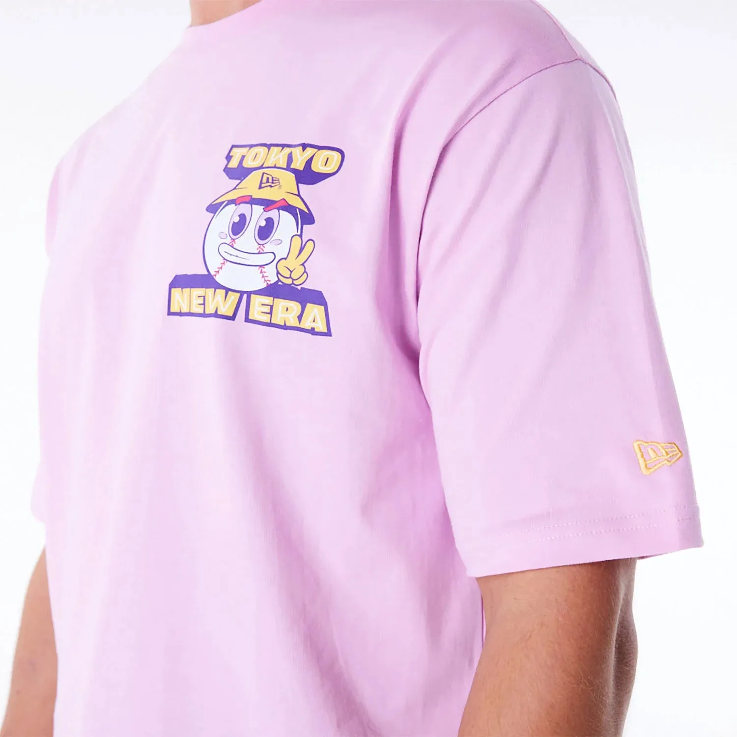 NEW ERA New Era Location Graphic Tokyo Pastel Pink Oversized T-Shirt